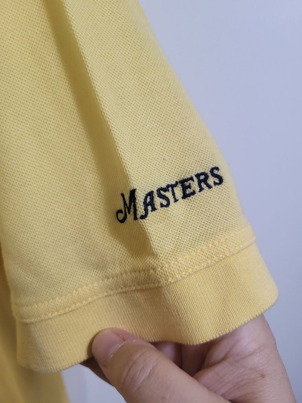Masters Collection Shirt Men's Large Pima Cotton Yellow Golf Polo Augusta - Picture 5 of 10